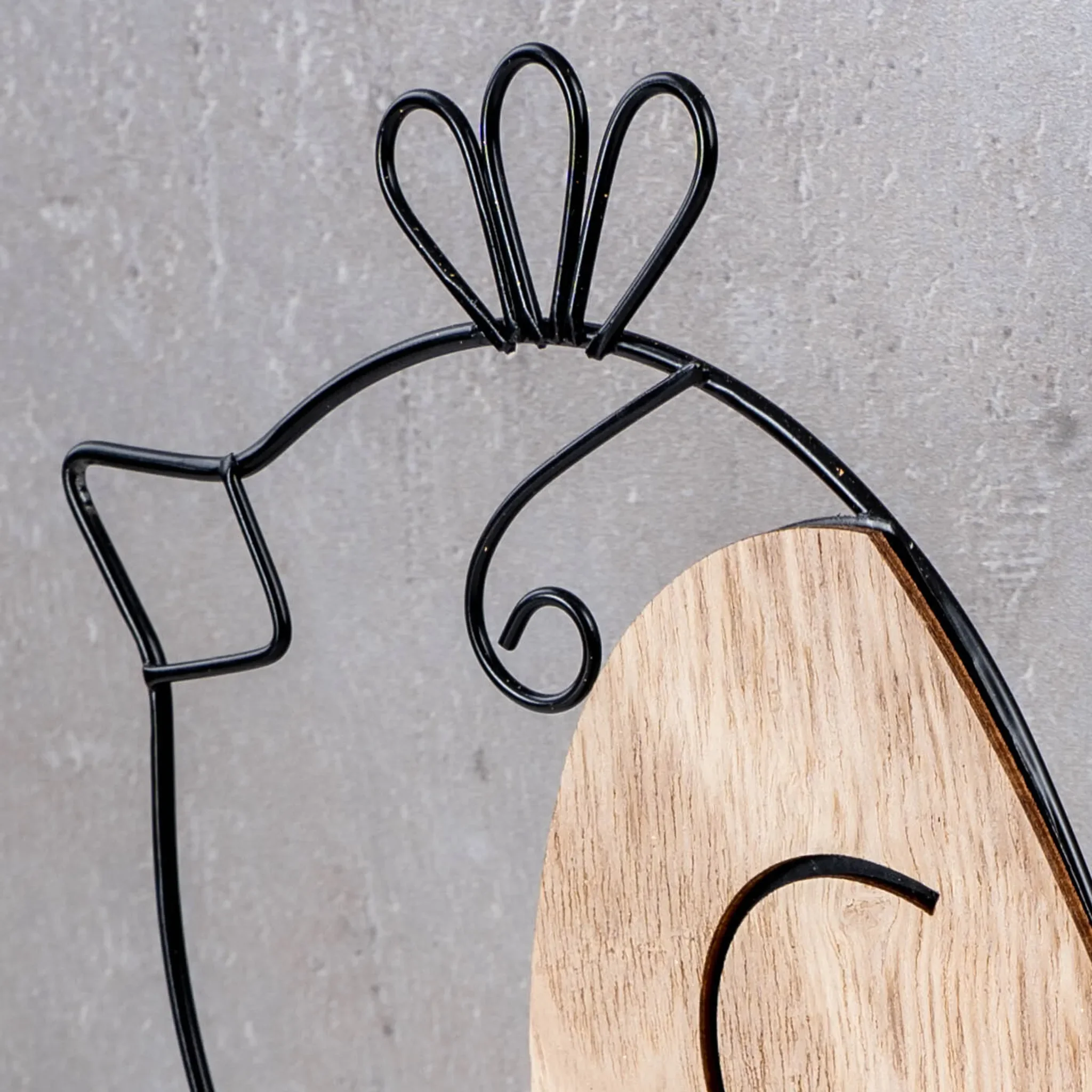 Deko-Aufsteller „Vogel“ – 2er-Set, Metall & Holz